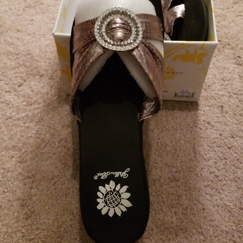 Yellow box Sandal Wedge